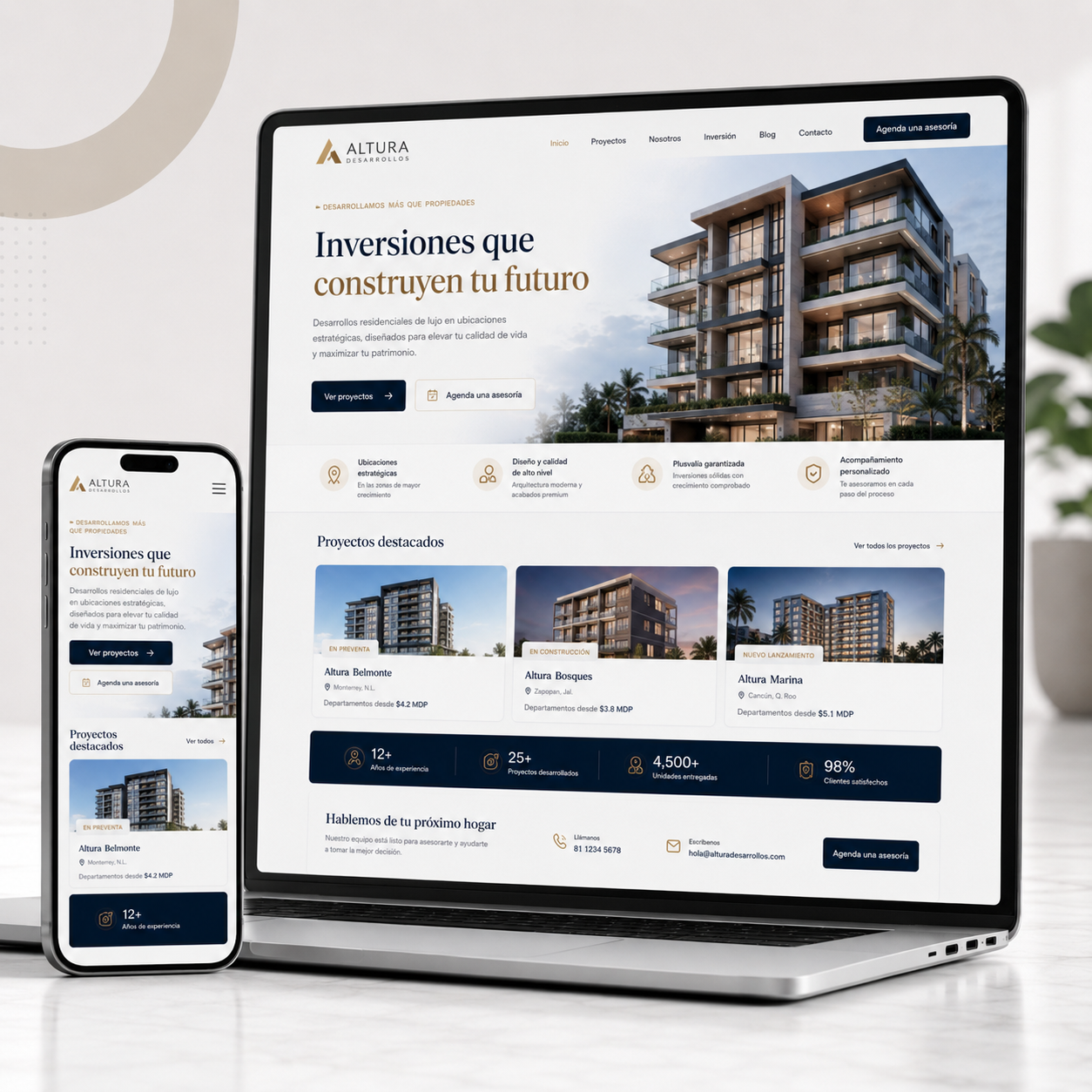 Diseño web para Inmobiliarias